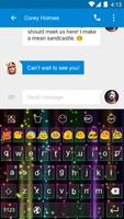 Emoji Keyboard-Neon Night imagem de tela 3