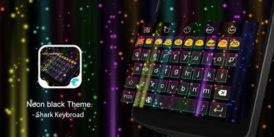 Emoji Keyboard-Neon Night الملصق