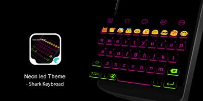 Emoji Keyboard-Neon Led plakat