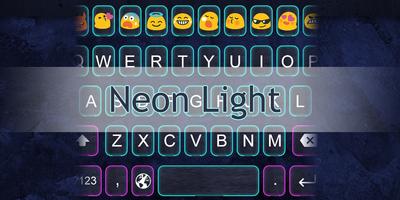 Emoji Keyboard-Neon Light poster