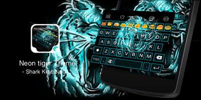 Emoji Keyboard-Neon Tiger Affiche
