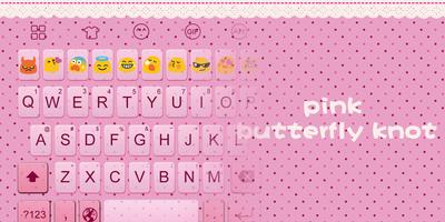 Emoji Keyboard-Pink Knot پوسٹر