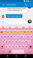 Emoji Keyboard-Pink Knot captura de pantalla 3