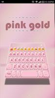 Pink Gold Keyboard Emoji اسکرین شاٹ 1