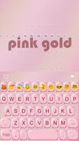 Pink Gold Keyboard Emoji اسکرین شاٹ 2