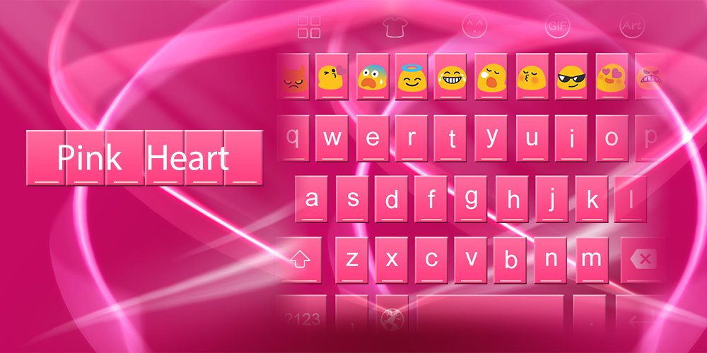 Emoji KeyboardPink Hearts APK for Android Download