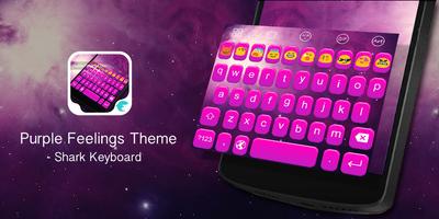 Emoji Keyboard-Purple Feelings poster