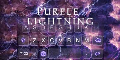 Purple Lightning Keyboard Gif Affiche