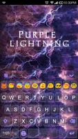 Purple Lightning Keyboard Gif imagem de tela 1