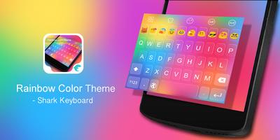 Emoji Keyboard-Rainbow Color 海报