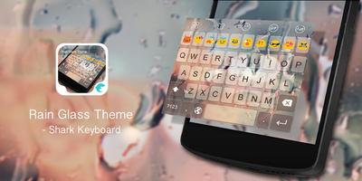 Emoji Keyboard-Rain Glass الملصق