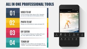 GIF maker, video to GIF, GIF editor Affiche
