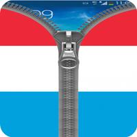 Luxembourg Flag Zipper Lock Affiche