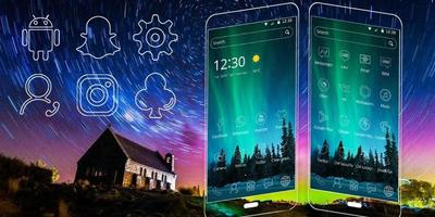 Glitter Galaxy Aurora Theme скриншот 3