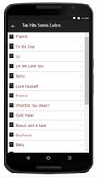 Paroles de chanson Justin Bieber Music capture d'écran 2