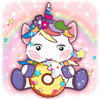 Cute Unicorn Shelly Kawaii Live wallpaper icône
