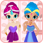 shimmer princess Dress up game icon