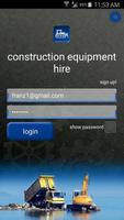 Construction Equipment Hire poster