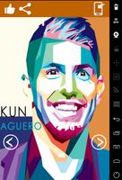 Sergio Aguero Art Wallpaper HD পোস্টার