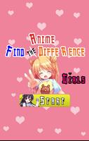 Girl Anime Find The Difference ポスター