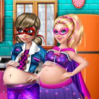 Ladybug & Power Princess Pregnant Care poster