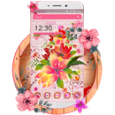 Girly Wand Rosa Blumen Thema APK