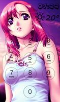 girl anime lock screen Affiche
