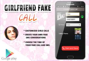 Virtual Girlfriend Fake Call ポスター