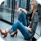 girl jeans fashion icône