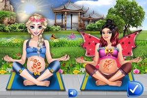 Ice Queen & Ladybug Princess Pregnant Care Game screenshot 2