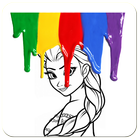 Paint Girl Picture أيقونة