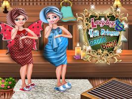 Ice Princess & Ladybug Fairy Pregnant Sauna Bath-poster