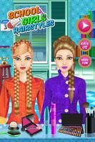 School Girl Hairstyle Salon পোস্টার