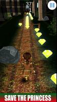 Princesa correndo na selva 3D imagem de tela 3