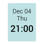 1x1 Clock Widget