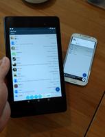 Tablet SMS الملصق