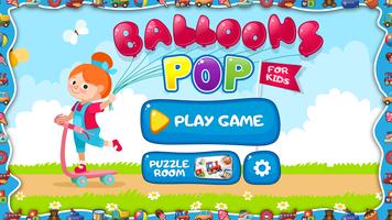 Balloons Pop Puzzle for Kids Affiche