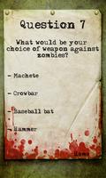 Zombie Survival Quiz Affiche