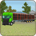 Log Truck Driver 3D Zeichen