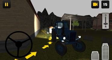Night Tractor Parking 3D Affiche