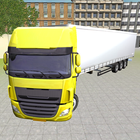 Доставка грузовик Водитель 3D иконка