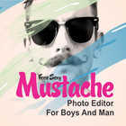 Mustache Makeover Stickers Packs For Boys & Men 아이콘