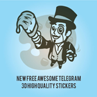 New  Awesome Telegram  High Quality Stickers icône