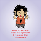 New Seasonal Desi HD Quality Stickers For Pictures icône