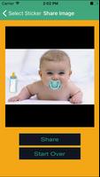 Cute Baby Sticker Funny Photo Editing App For Pics capture d'écran 3