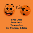 Cute and Emotional Expressive HD Stickers Editor icône