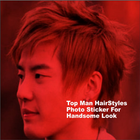 Top Man HairStyles Photo Sticker For Handsome Look ikona