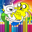 Coloring game for Finn & Jake