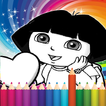 Coloring Game For Dora - Draw