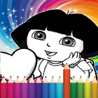 Coloring Game For Dora - Draw icône